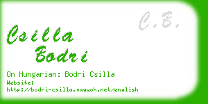 csilla bodri business card